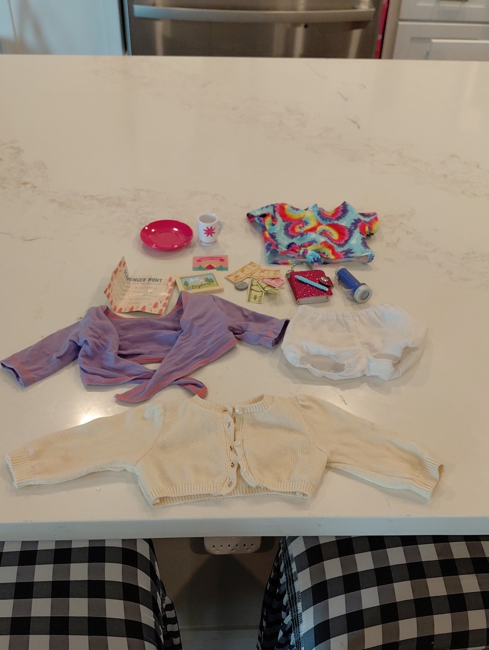 AMERICAN GIRL Doll Clothing with Tops and Multi ACCESSORIES. EUC